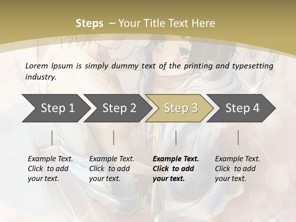 A Couple Of Anime Characters Sitting Next To Each Other PowerPoint Template