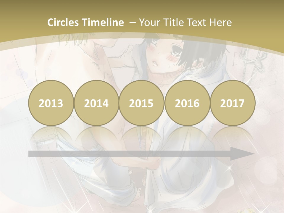 A Couple Of Anime Characters Sitting Next To Each Other PowerPoint Template