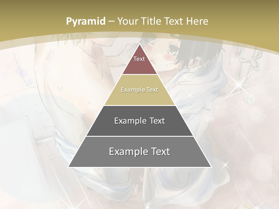 A Couple Of Anime Characters Sitting Next To Each Other PowerPoint Template