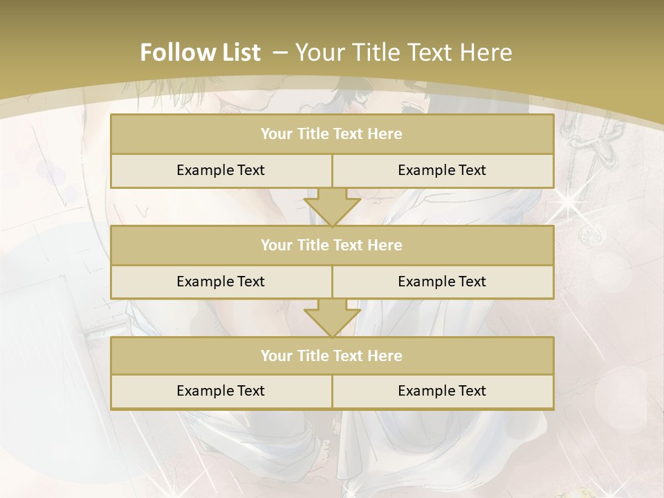 A Couple Of Anime Characters Sitting Next To Each Other PowerPoint Template