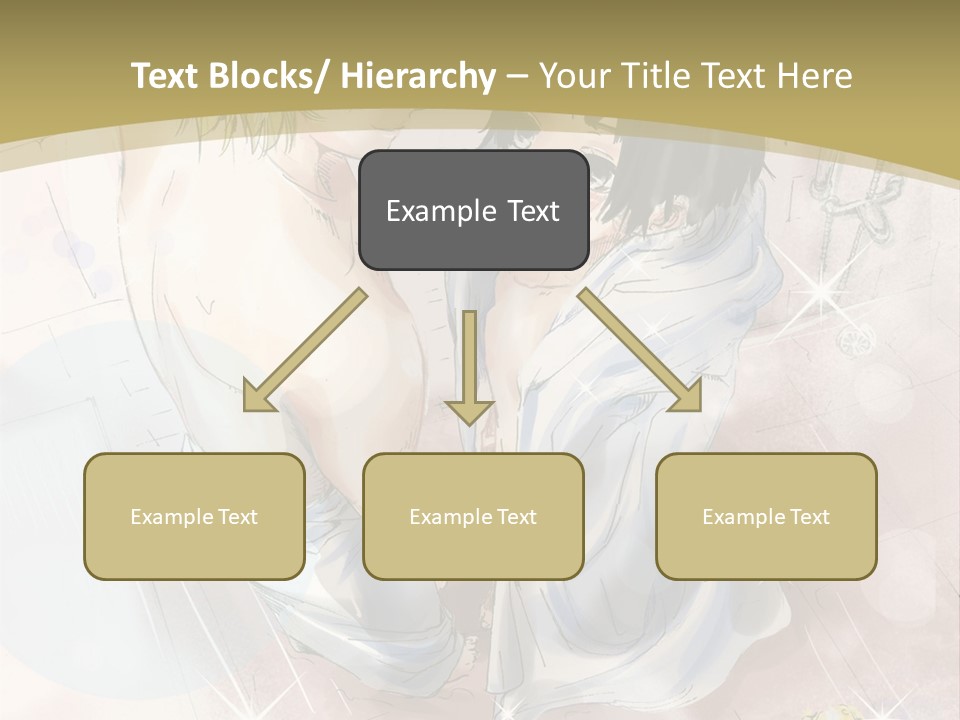 A Couple Of Anime Characters Sitting Next To Each Other PowerPoint Template