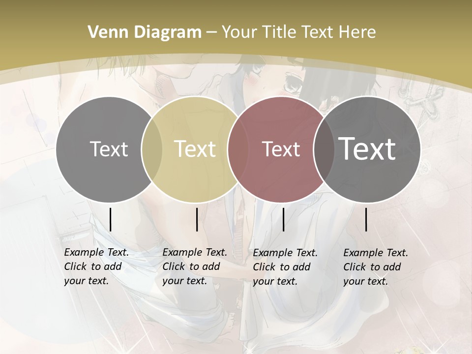 A Couple Of Anime Characters Sitting Next To Each Other PowerPoint Template