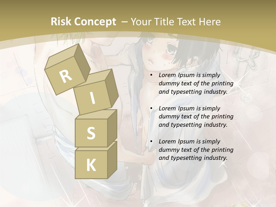 A Couple Of Anime Characters Sitting Next To Each Other PowerPoint Template