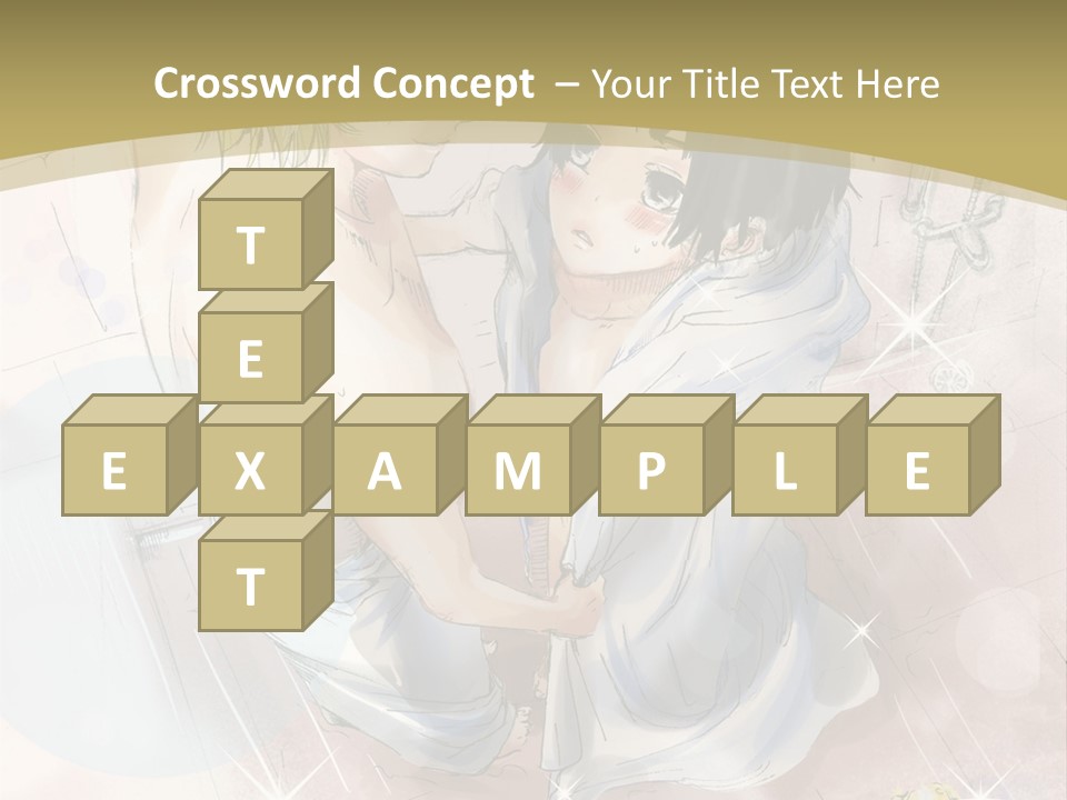 A Couple Of Anime Characters Sitting Next To Each Other PowerPoint Template