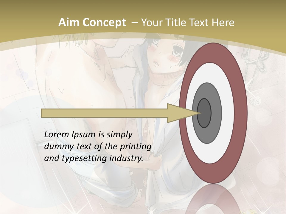 A Couple Of Anime Characters Sitting Next To Each Other PowerPoint Template