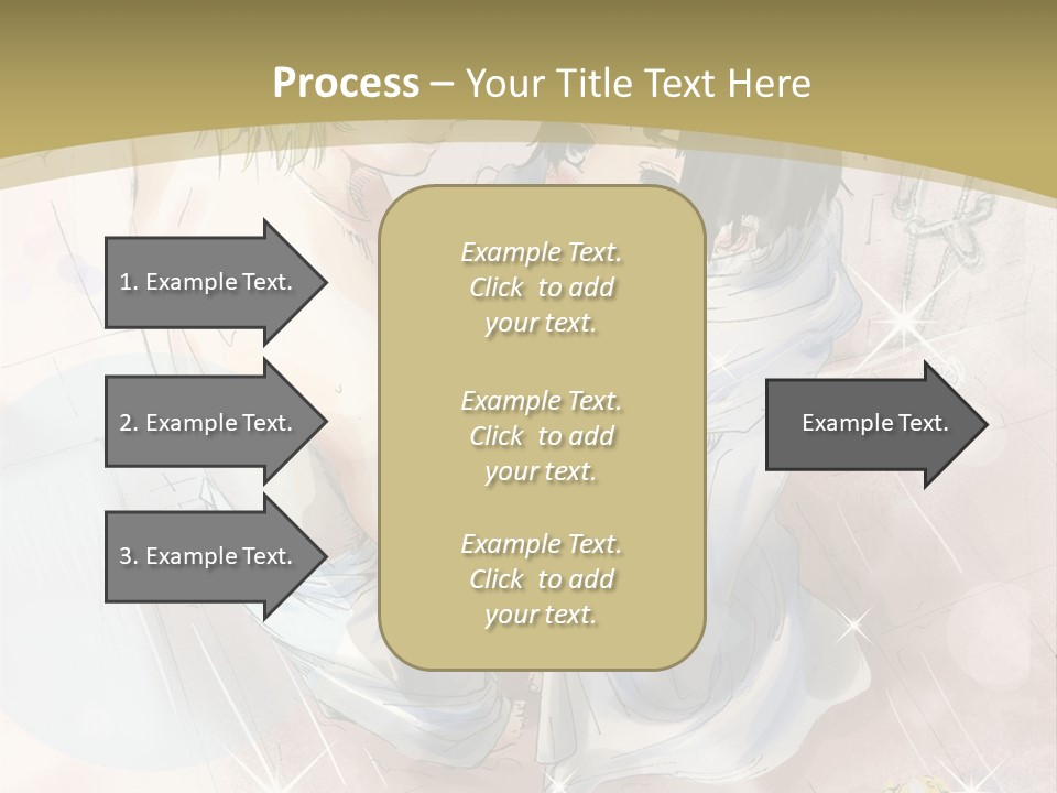 A Couple Of Anime Characters Sitting Next To Each Other PowerPoint Template