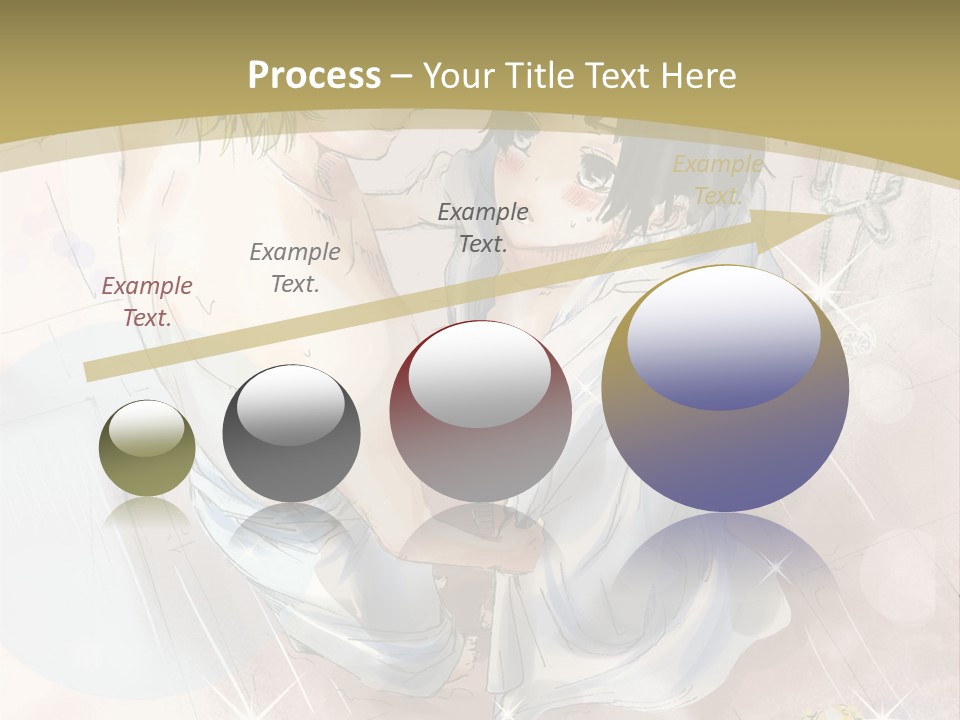 A Couple Of Anime Characters Sitting Next To Each Other PowerPoint Template