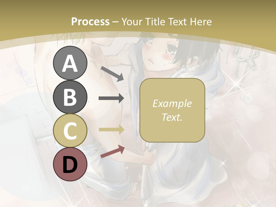 A Couple Of Anime Characters Sitting Next To Each Other PowerPoint Template