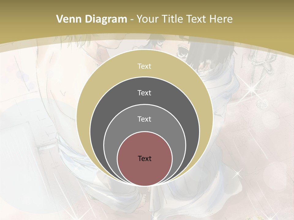 A Couple Of Anime Characters Sitting Next To Each Other PowerPoint Template