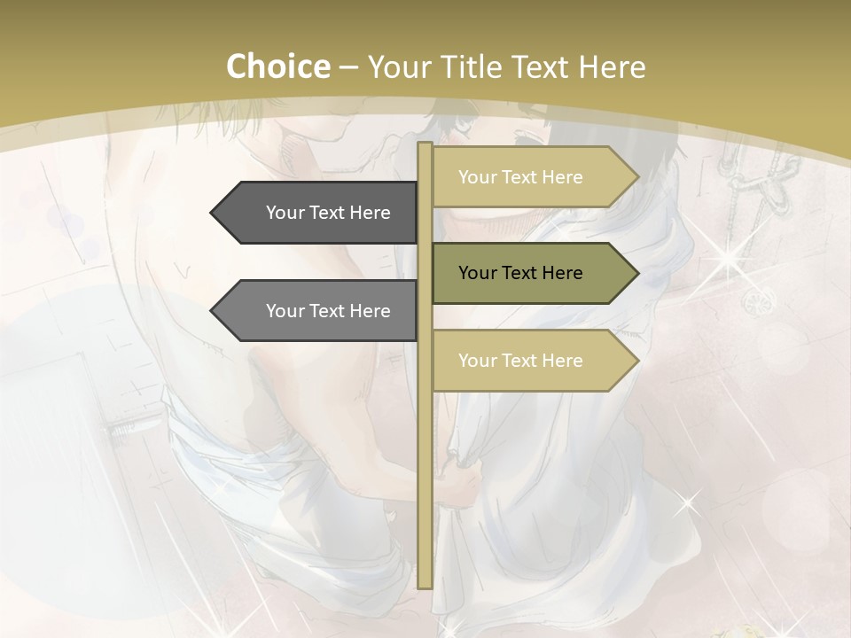 A Couple Of Anime Characters Sitting Next To Each Other PowerPoint Template