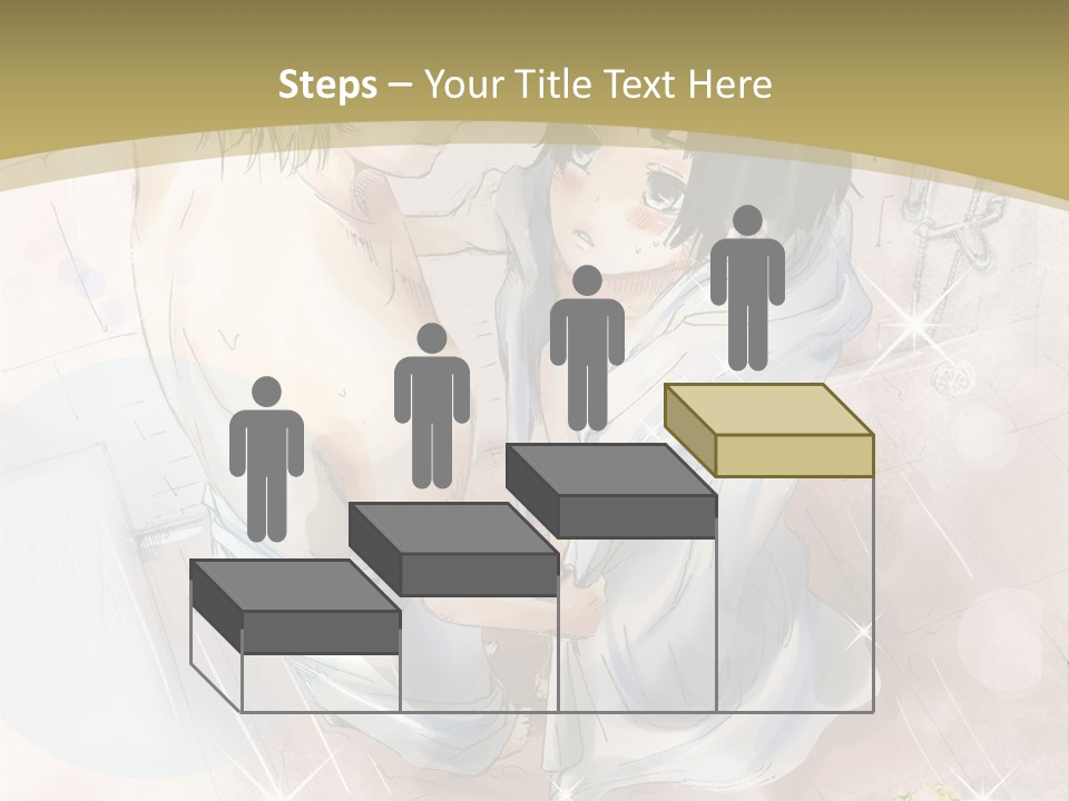 A Couple Of Anime Characters Sitting Next To Each Other PowerPoint Template