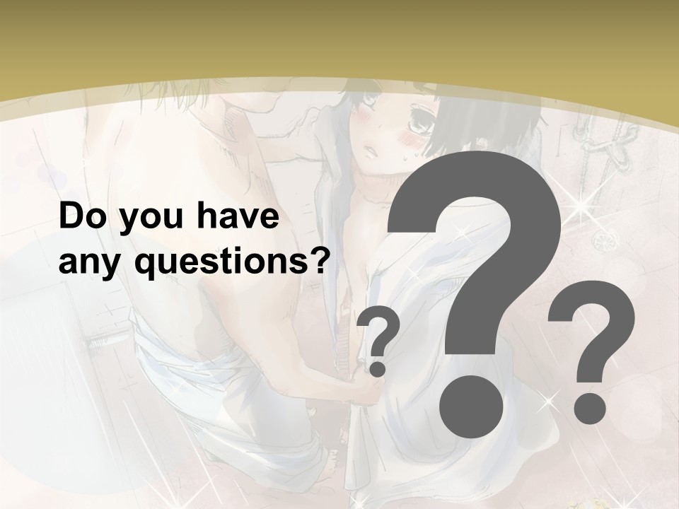 A Couple Of Anime Characters Sitting Next To Each Other PowerPoint Template