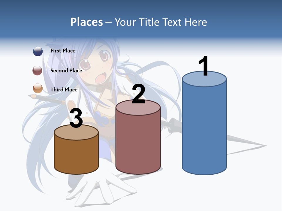 A Anime Character With A Sword On A White Background PowerPoint Template