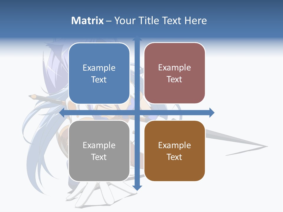 A Anime Character With A Sword On A White Background PowerPoint Template