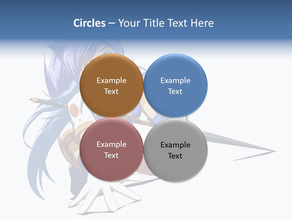 A Anime Character With A Sword On A White Background PowerPoint Template
