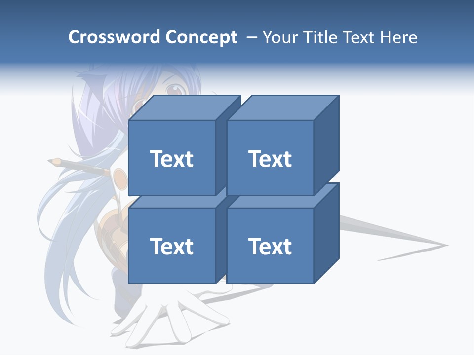 A Anime Character With A Sword On A White Background PowerPoint Template