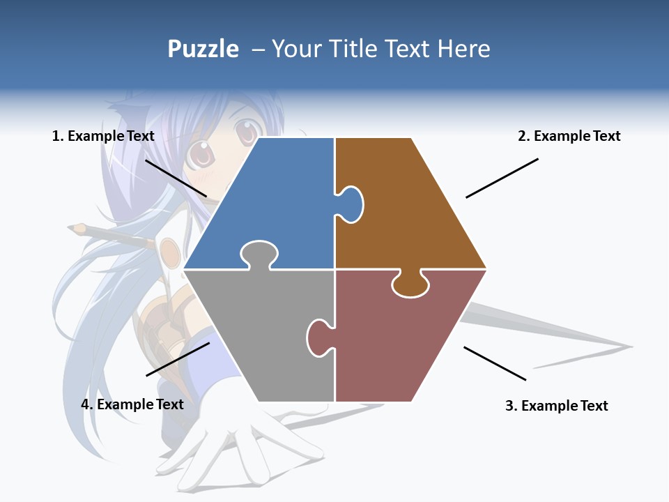 A Anime Character With A Sword On A White Background PowerPoint Template