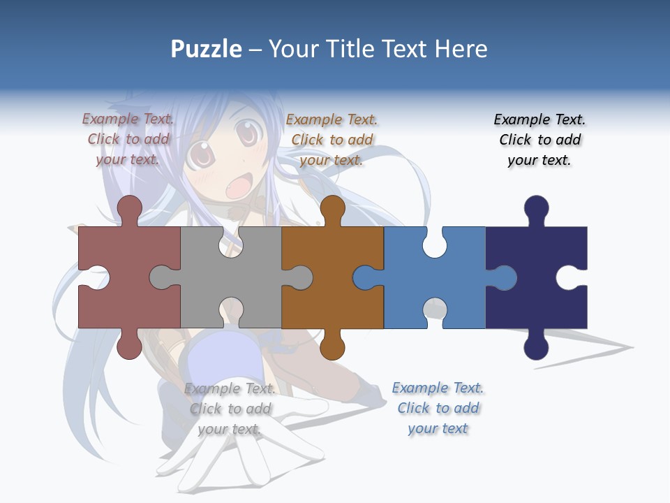 A Anime Character With A Sword On A White Background PowerPoint Template