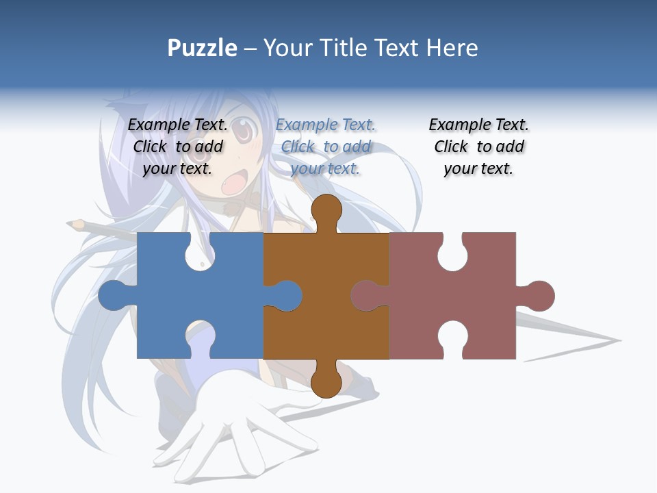 A Anime Character With A Sword On A White Background PowerPoint Template