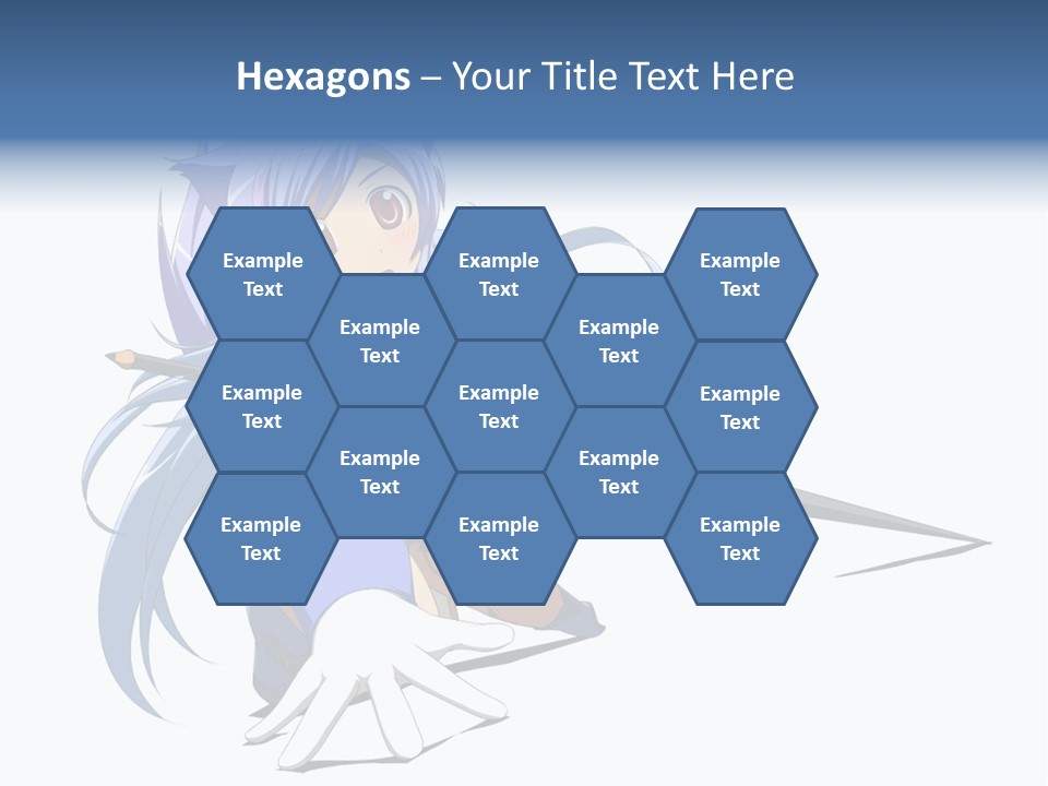 A Anime Character With A Sword On A White Background PowerPoint Template