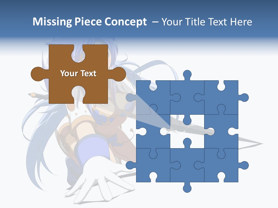 A Anime Character With A Sword On A White Background PowerPoint Template