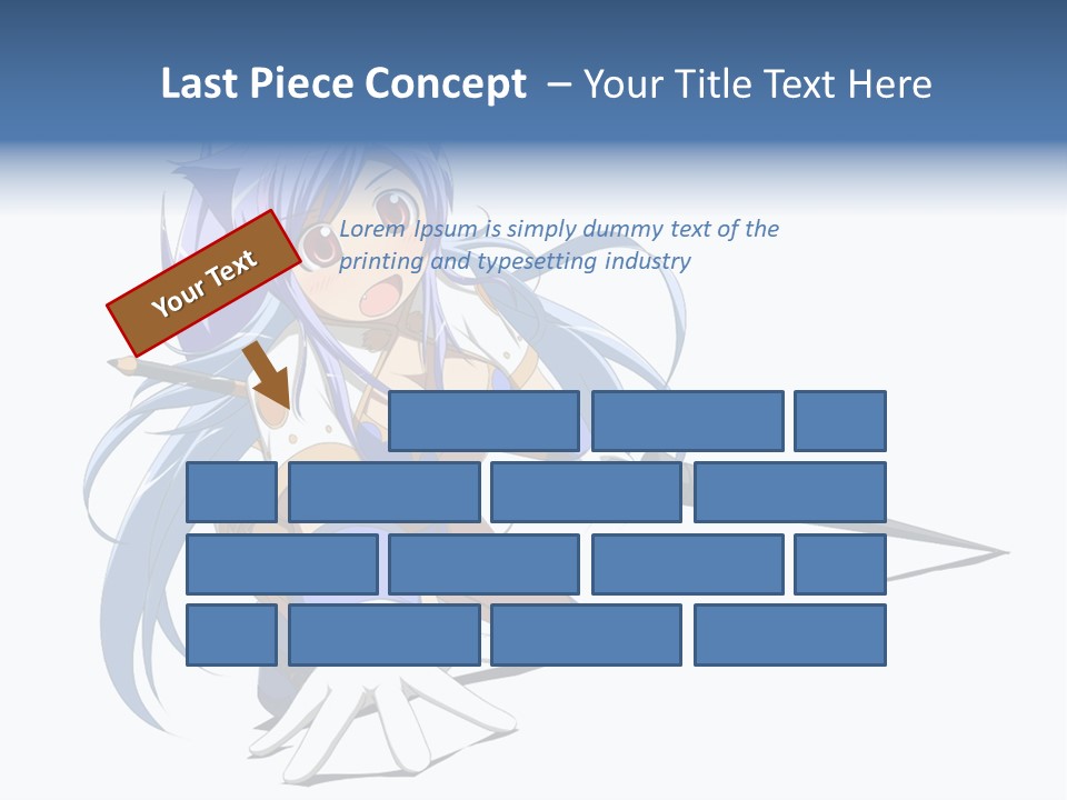 A Anime Character With A Sword On A White Background PowerPoint Template