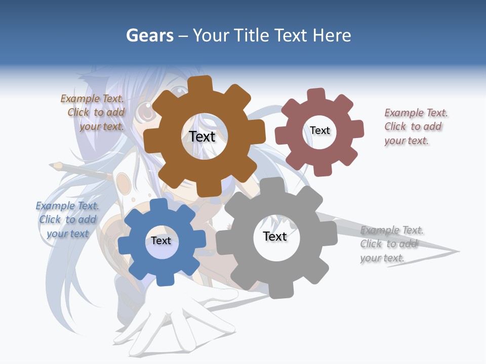 A Anime Character With A Sword On A White Background PowerPoint Template