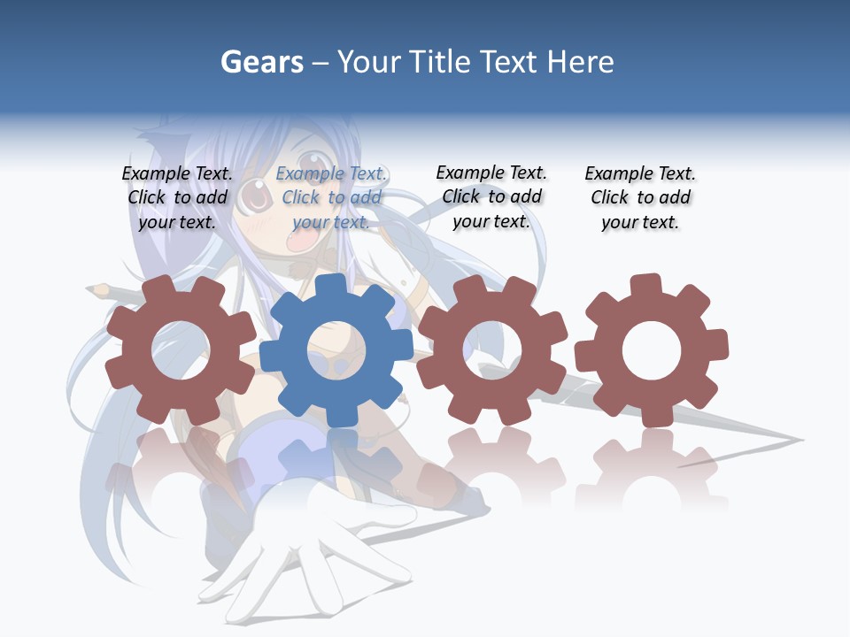 A Anime Character With A Sword On A White Background PowerPoint Template