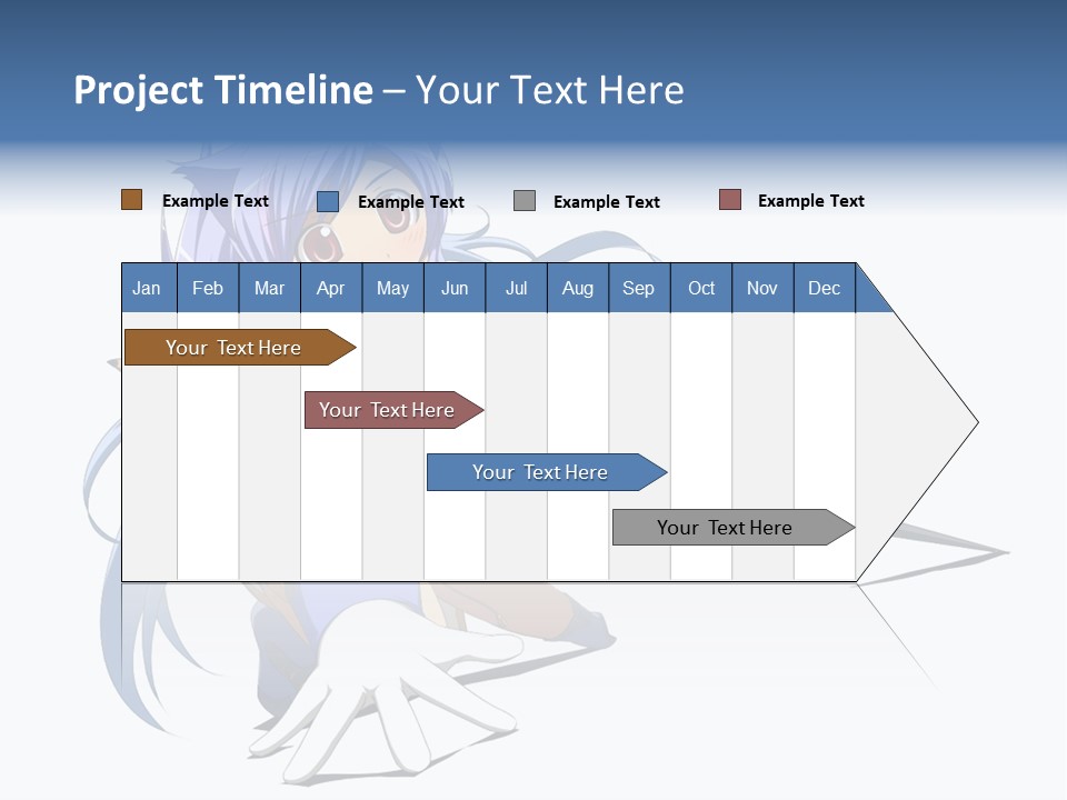 A Anime Character With A Sword On A White Background PowerPoint Template