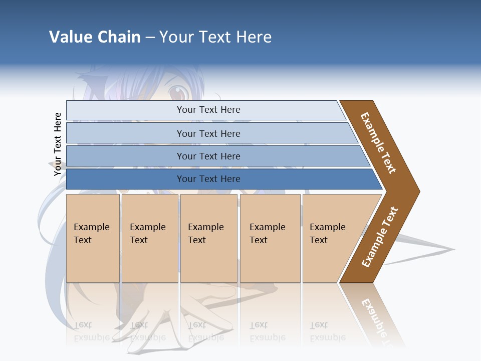 A Anime Character With A Sword On A White Background PowerPoint Template