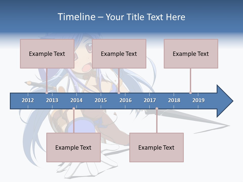 A Anime Character With A Sword On A White Background PowerPoint Template