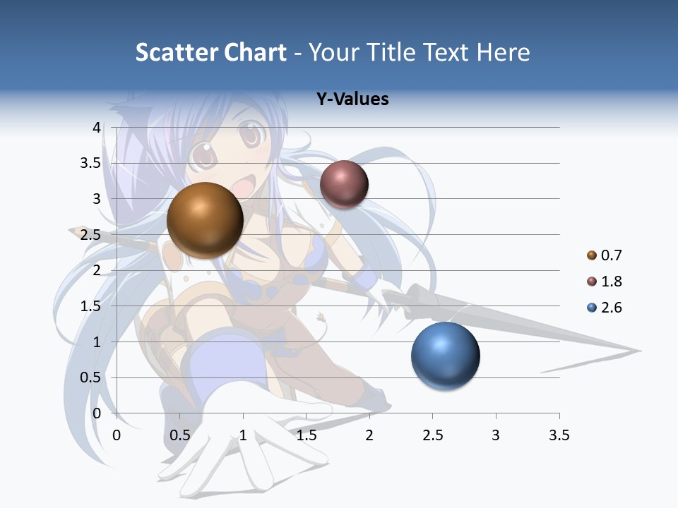 A Anime Character With A Sword On A White Background PowerPoint Template