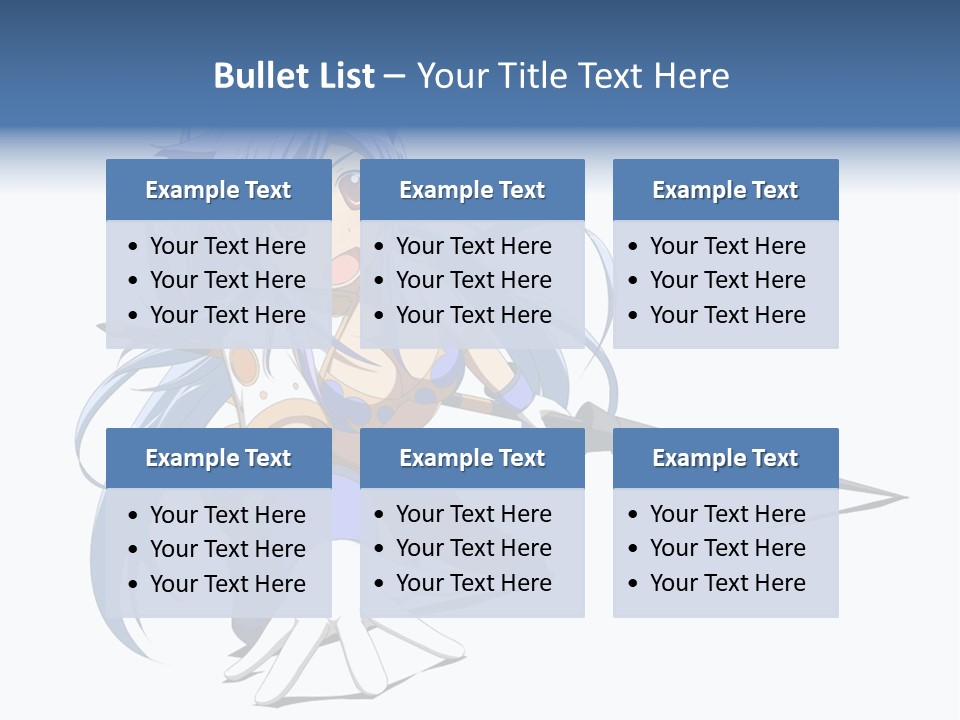 A Anime Character With A Sword On A White Background PowerPoint Template