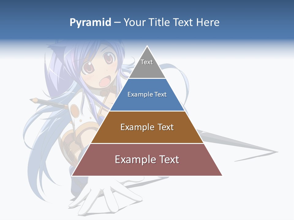 A Anime Character With A Sword On A White Background PowerPoint Template