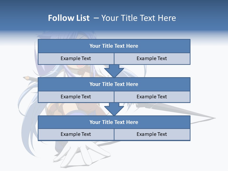 A Anime Character With A Sword On A White Background PowerPoint Template