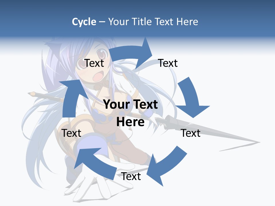 A Anime Character With A Sword On A White Background PowerPoint Template