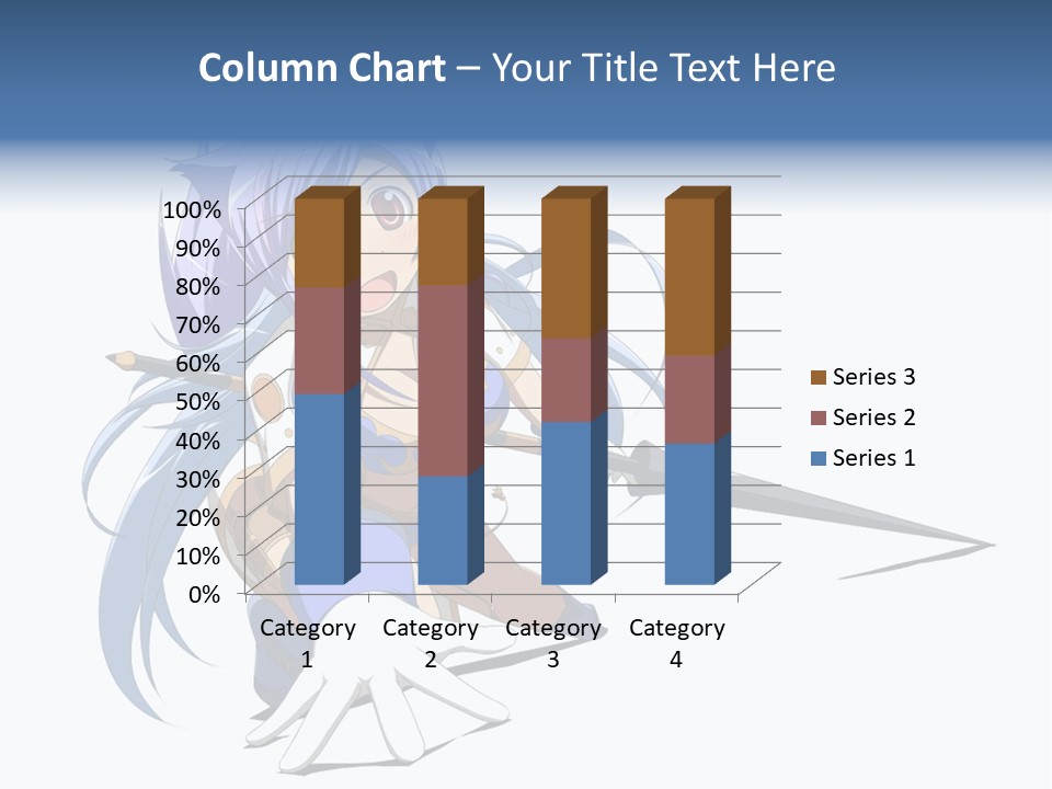 A Anime Character With A Sword On A White Background PowerPoint Template