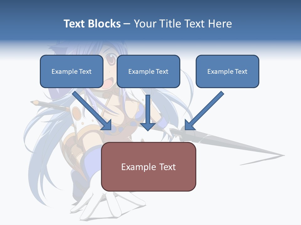 A Anime Character With A Sword On A White Background PowerPoint Template