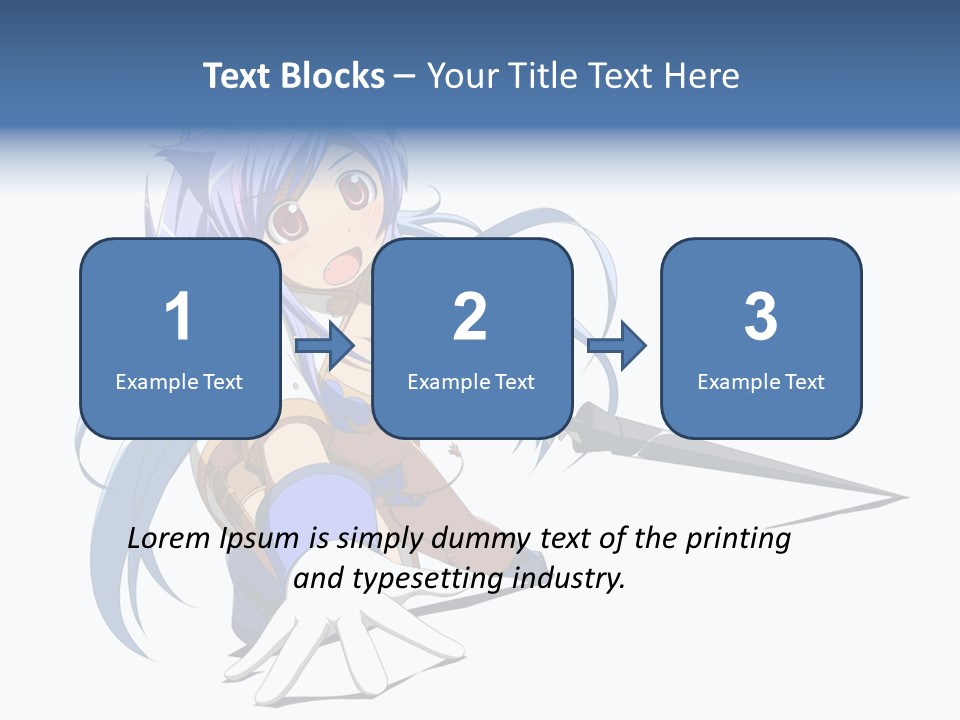 A Anime Character With A Sword On A White Background PowerPoint Template