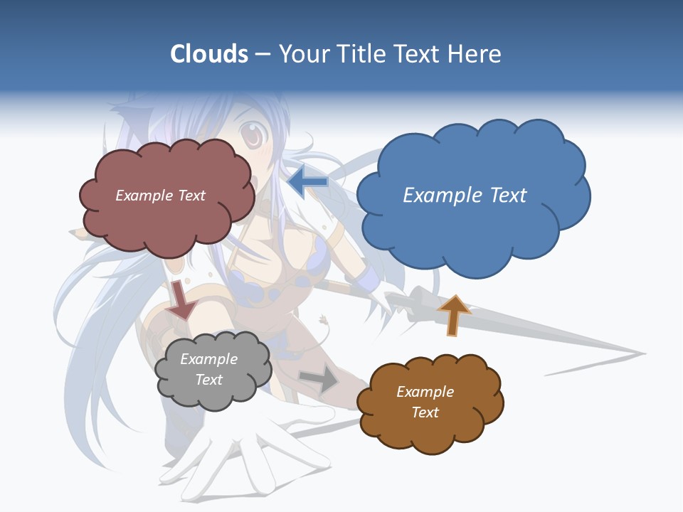 A Anime Character With A Sword On A White Background PowerPoint Template