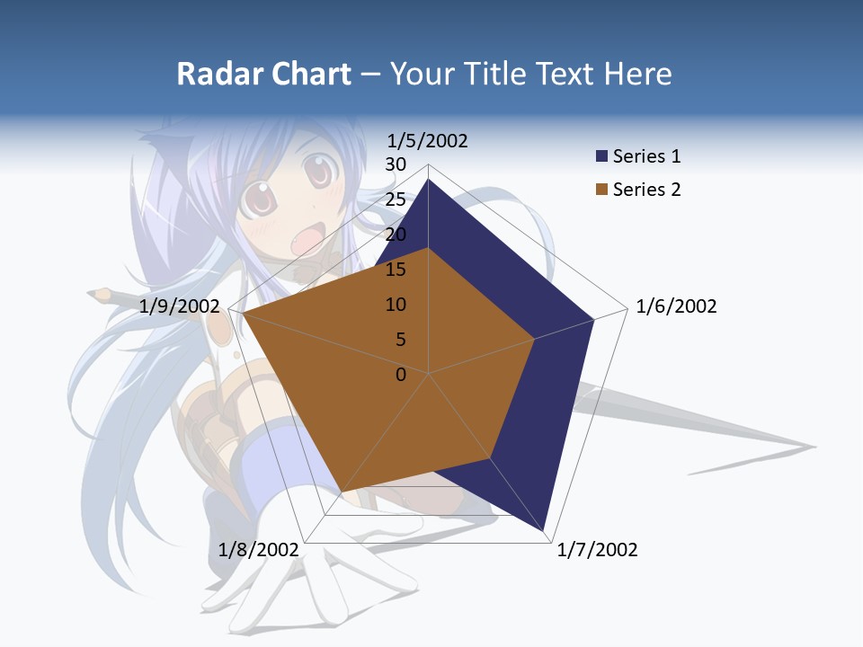 A Anime Character With A Sword On A White Background PowerPoint Template