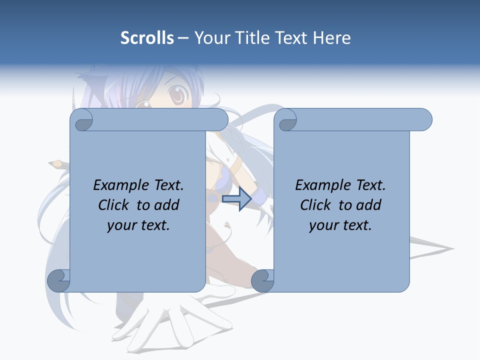 A Anime Character With A Sword On A White Background PowerPoint Template