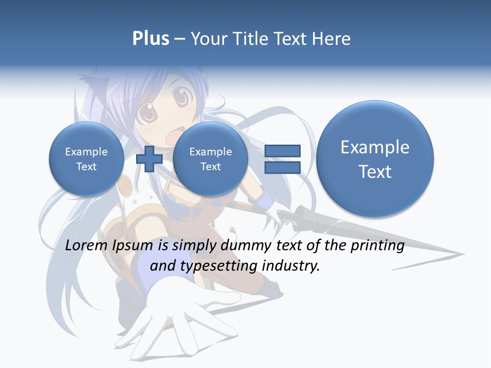 A Anime Character With A Sword On A White Background PowerPoint Template