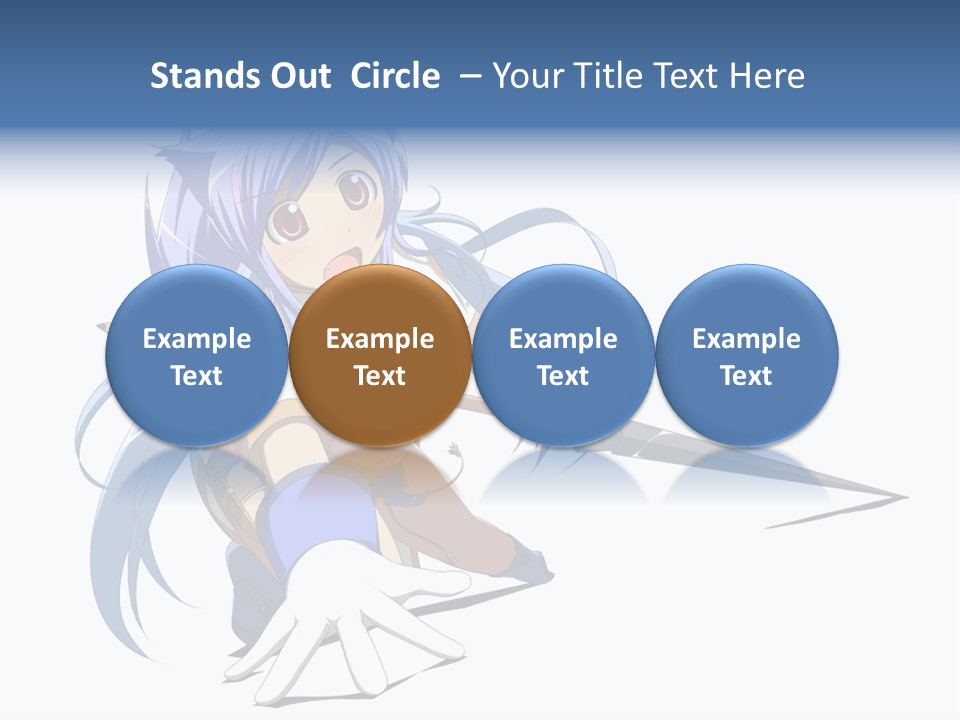 A Anime Character With A Sword On A White Background PowerPoint Template
