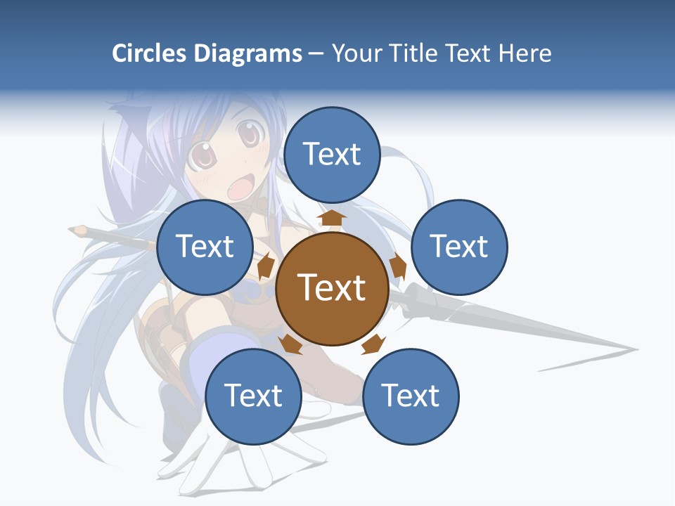 A Anime Character With A Sword On A White Background PowerPoint Template