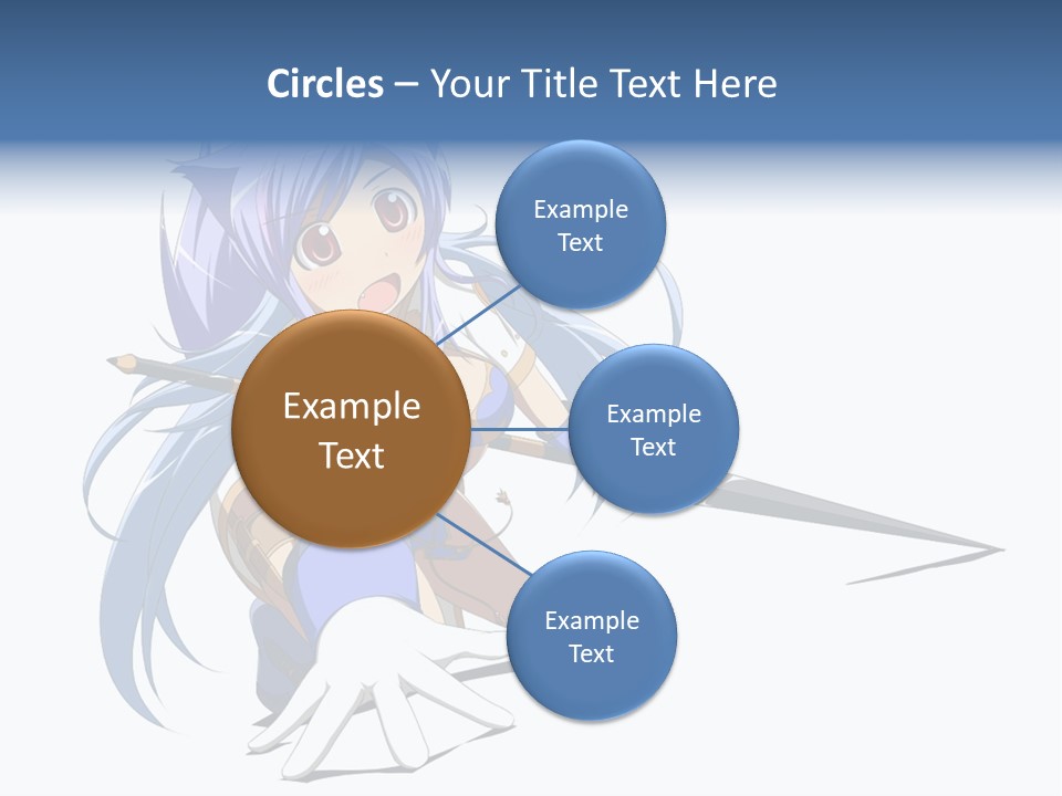 A Anime Character With A Sword On A White Background PowerPoint Template