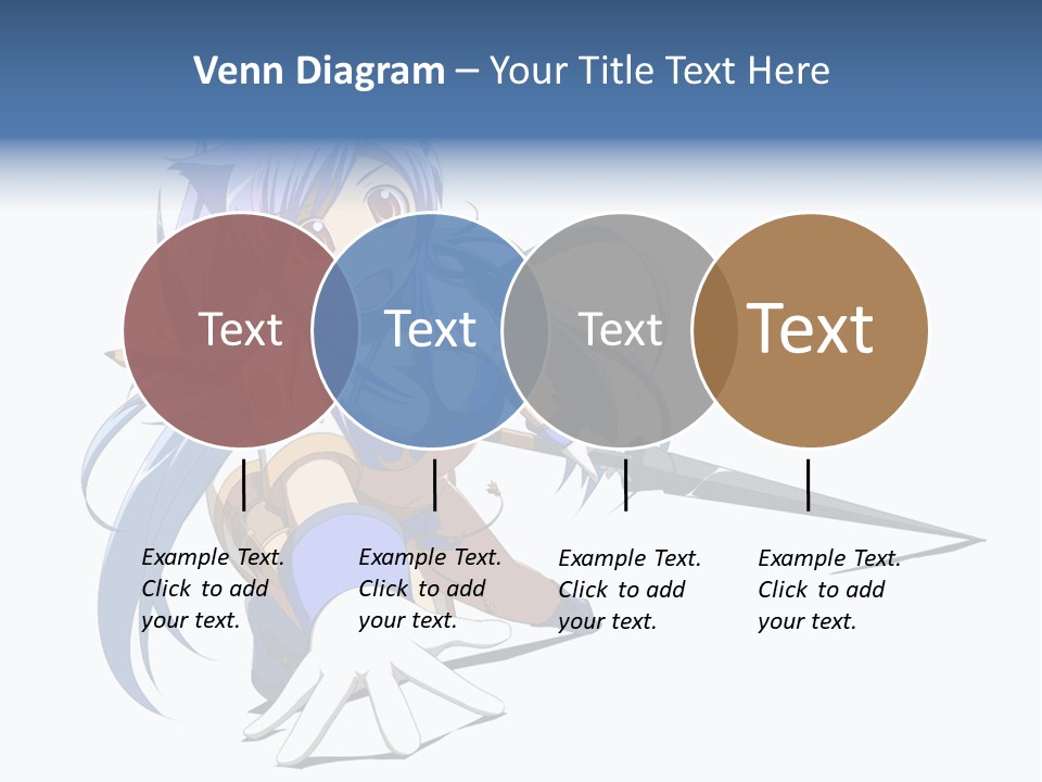 A Anime Character With A Sword On A White Background PowerPoint Template