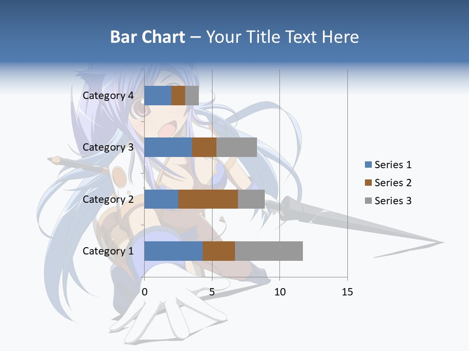 A Anime Character With A Sword On A White Background PowerPoint Template