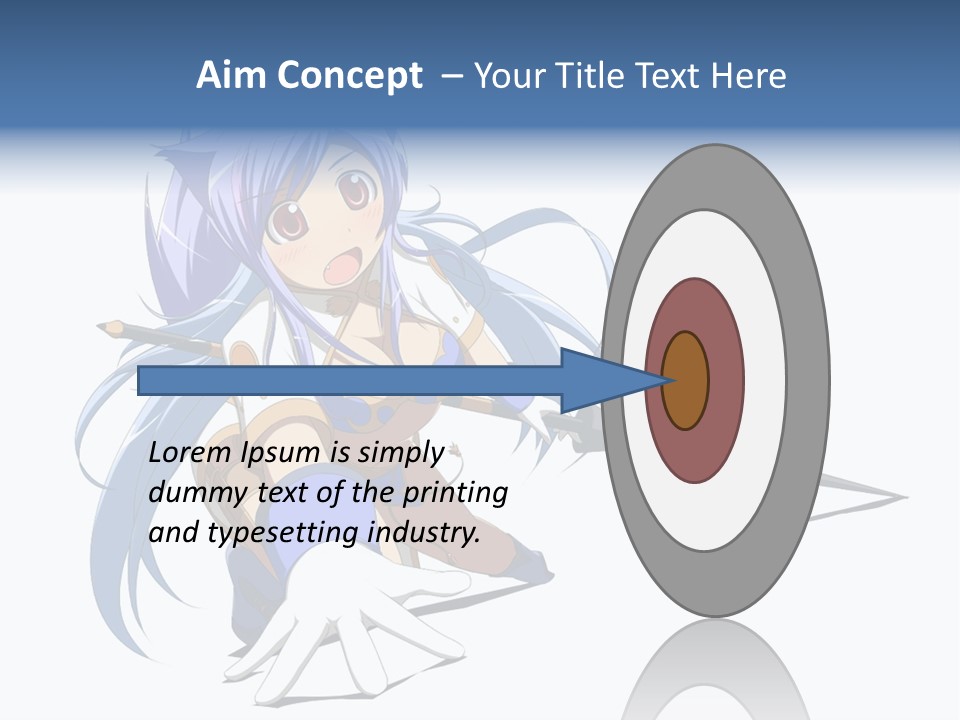 A Anime Character With A Sword On A White Background PowerPoint Template