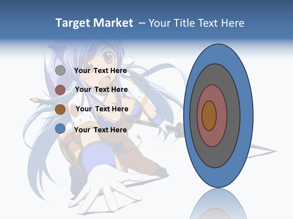 A Anime Character With A Sword On A White Background PowerPoint Template